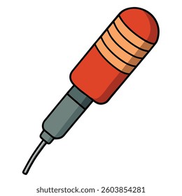 Microphone flat illutration white background