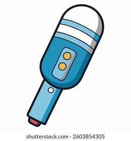 Microphone flat illutration white background