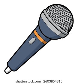 Microphone flat illutration white background
