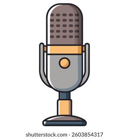 Microphone flat illutration white background
