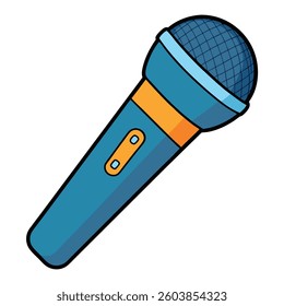 Microphone flat illutration white background