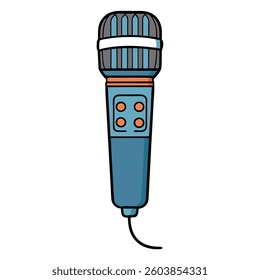 Microphone flat illutration white background