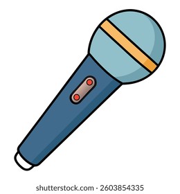 Microphone flat illutration white background
