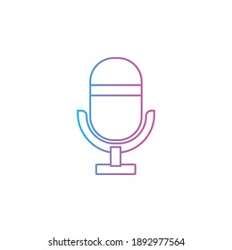 Mikrofon-Rahmensymbol für Podcast-, Radio- oder Tonträgersymbol, Vektorgrafik