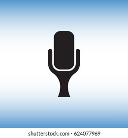 Microphone flat vector icon. Isolated microphone vector sign. Sound record symbol vector illustration.