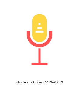 microphone flat vector icon - ui icon vector