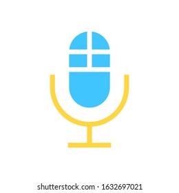microphone flat vector icon - ui icon vector