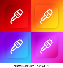 Microphone four color gradient app icon set