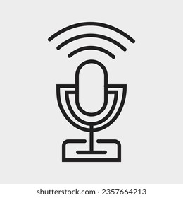 Microphone free icon and logo