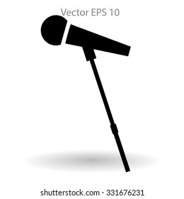 the microphone is at the front vector