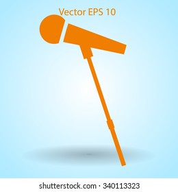 the microphone is at the front vector