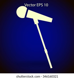 the microphone is at the front vector