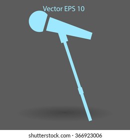 the microphone is at the front vector