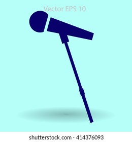the microphone is at the front vector
