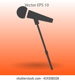 the microphone is at the front vector