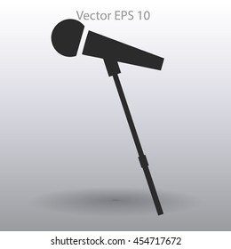 the microphone is at the front vector