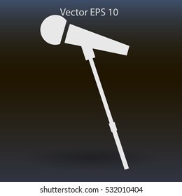 the microphone is at the front vector