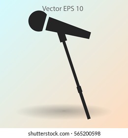 the microphone is at the front vector