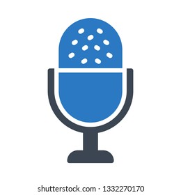 microphone glyph double color