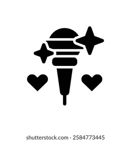 Microphone Glyph Icon. Microphone Icon