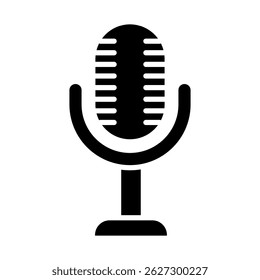 Microphone Glyph Icon Design For Personal And Commercial Use