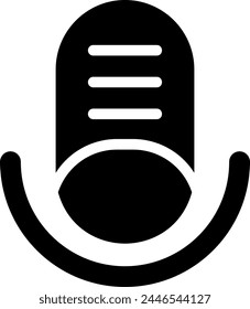 microphone glyph icon illustration vector