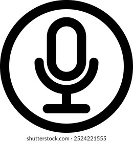 microphone glyph icon illustration vector