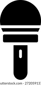 Vector de ilustración de icono de glifo de micrófono