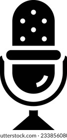 Icono de glifo de micrófono - Icono único, vector