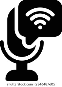 Mikrofon-Glyphon-Symbol - Einzelbild, Vektorgrafik