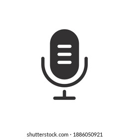Microphone glyph icon for web template and app. Vector illustration. design on white background. EPS 10