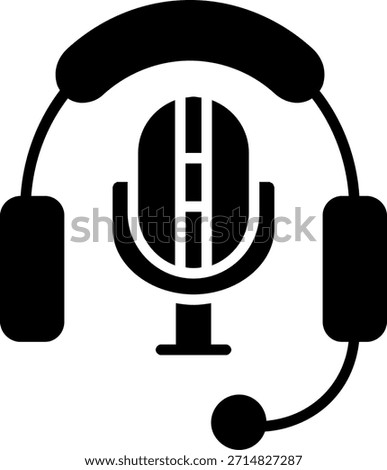Microphone Glyph Style Icon Design