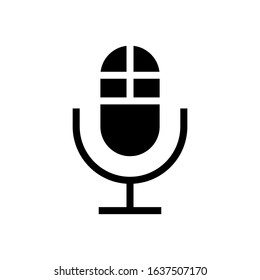 microphone glyph vector icon - ui icon vector