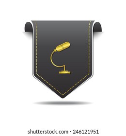 Microphone golden Vector Icon Design