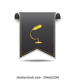 Microphone golden Vector Icon Design