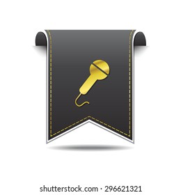 Microphone golden Vector Icon Design