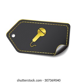 Microphone golden Vector Icon Design