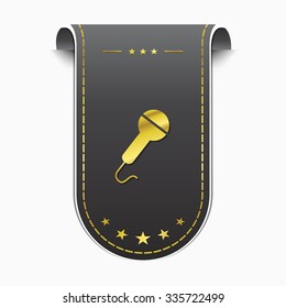 Microphone golden Vector Icon Design