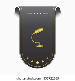 Microphone golden Vector Icon Design