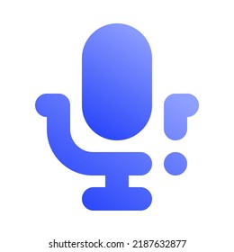 Mikrofon-Farbverlauf-Symbol, Vektordesign und Illustrationsvorlage