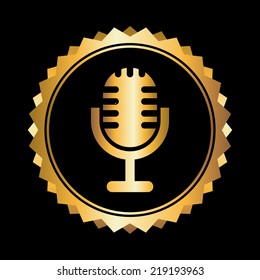 microphone graphic design , vector illustration