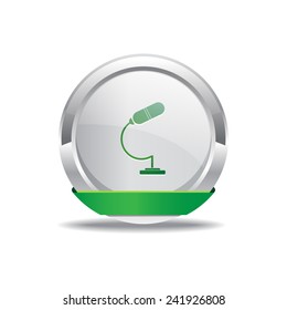 Microphone Green Vector Icon Button