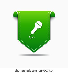 Microphone Green Vector Icon Design
