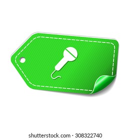 Microphone Green Vector Icon Design