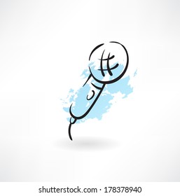 microphone grunge icon