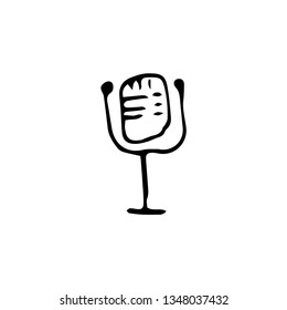 microphone hand drawn doodle sketch 