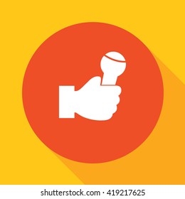 microphone in hand icon