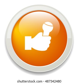 microphone in hand icon