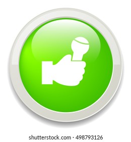 microphone in hand icon