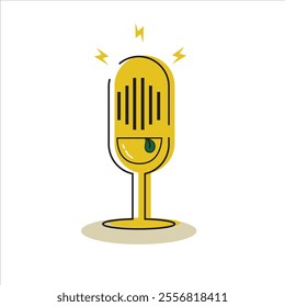 The microphone has a minimalistic design